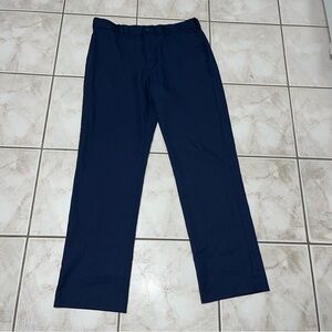 PGA Tour Golf Pants Mens 34x32 Navy Blue Flat Front With Pockets